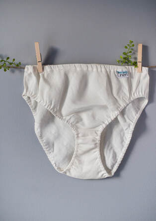 Linen Natural Panties/Knickers Low Rise/ Organic Lingerie